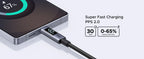 240W USB-C Fast Charging Cable with LED Real-Time Power Display