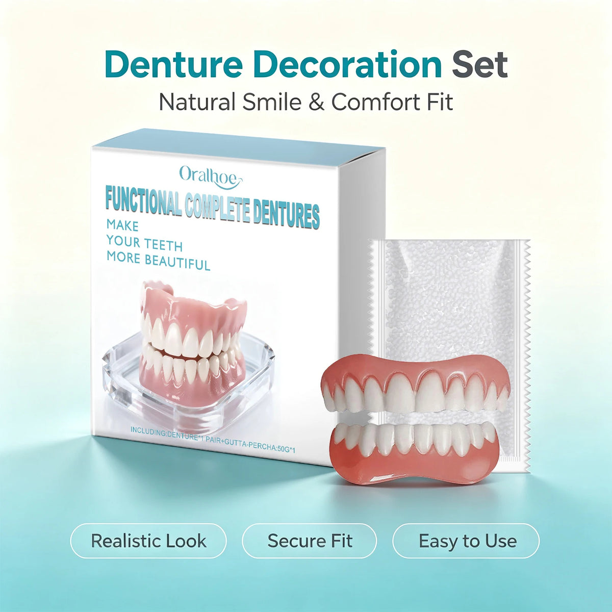 Cosmetic Denture Set for Instant Smile Enhancement