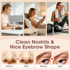 2-in-1 Rechargeable Electric Eyebrow and Nose Hair Trimmer