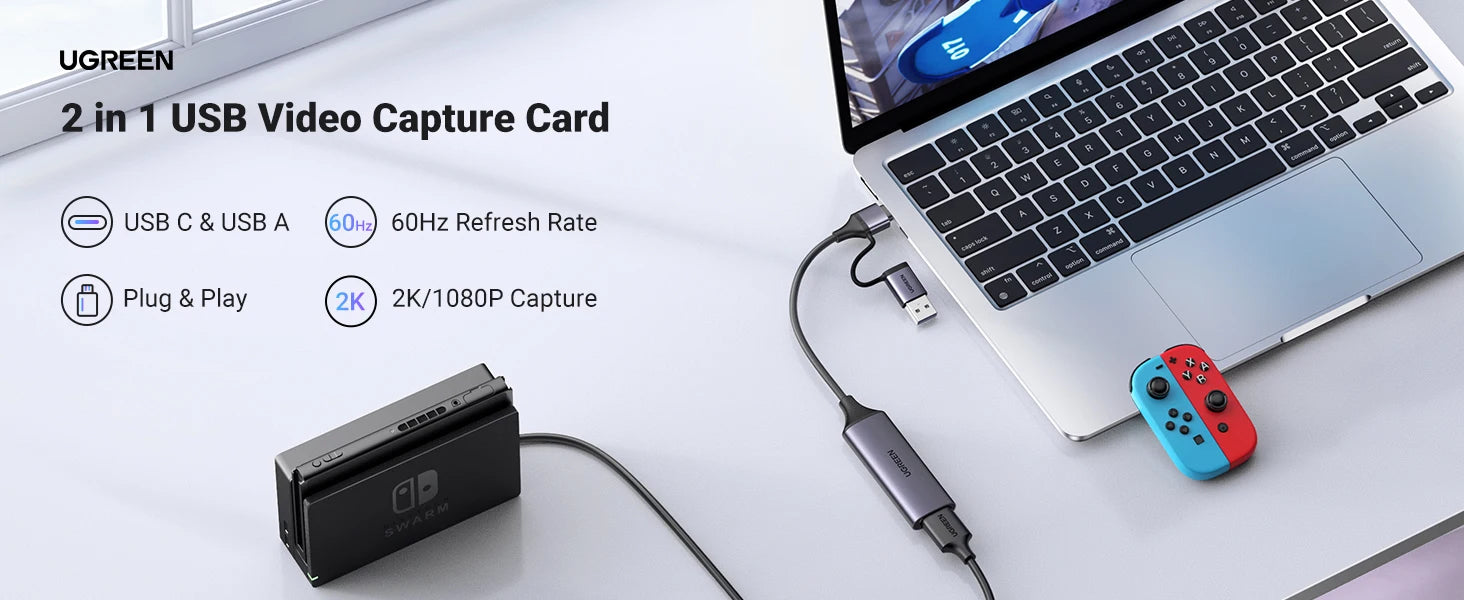 HDMI to USB-C Video Capture Card for Live Streaming and Recording - 7