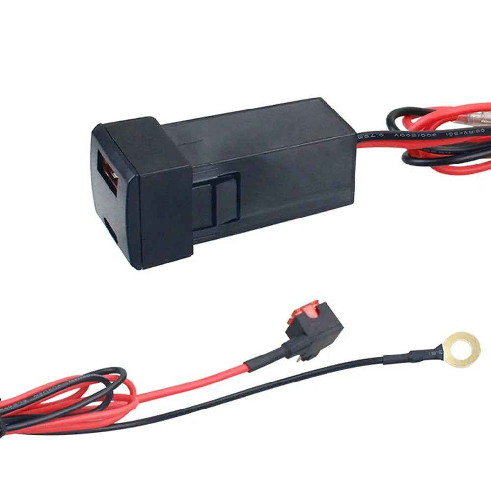 48W Dual USB Type-C PD and QC3.0 Car Charger Socket for Toyota