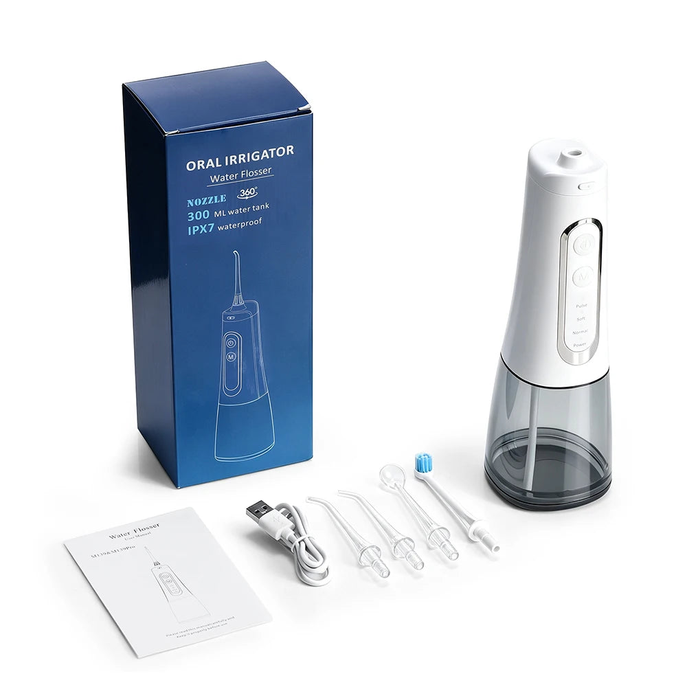 Portable Rechargeable Water Flosser for Teeth Cleaning