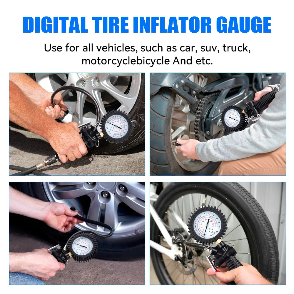 Heavy-Duty Digital Tire Inflator with Pressure Gauge 0-170 PSI - 6