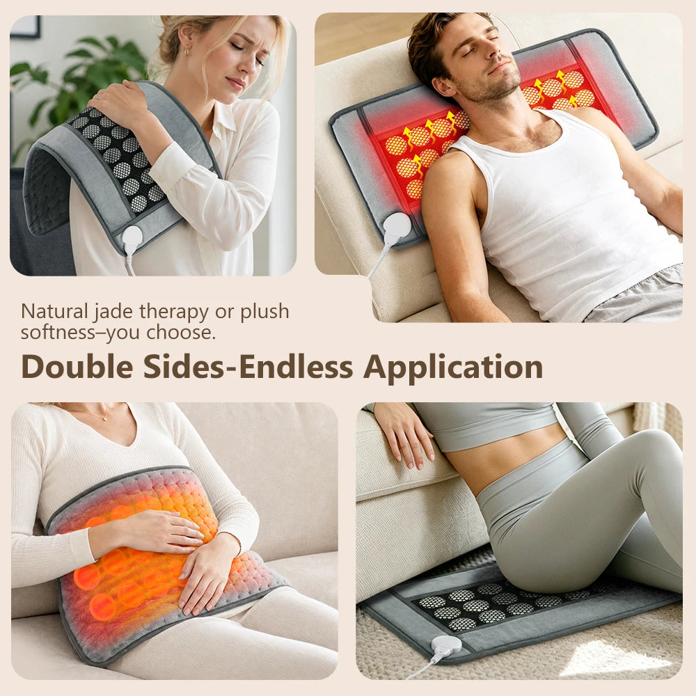 Natural Jade Stone Electric Heating Pad with 9 Heat Levels