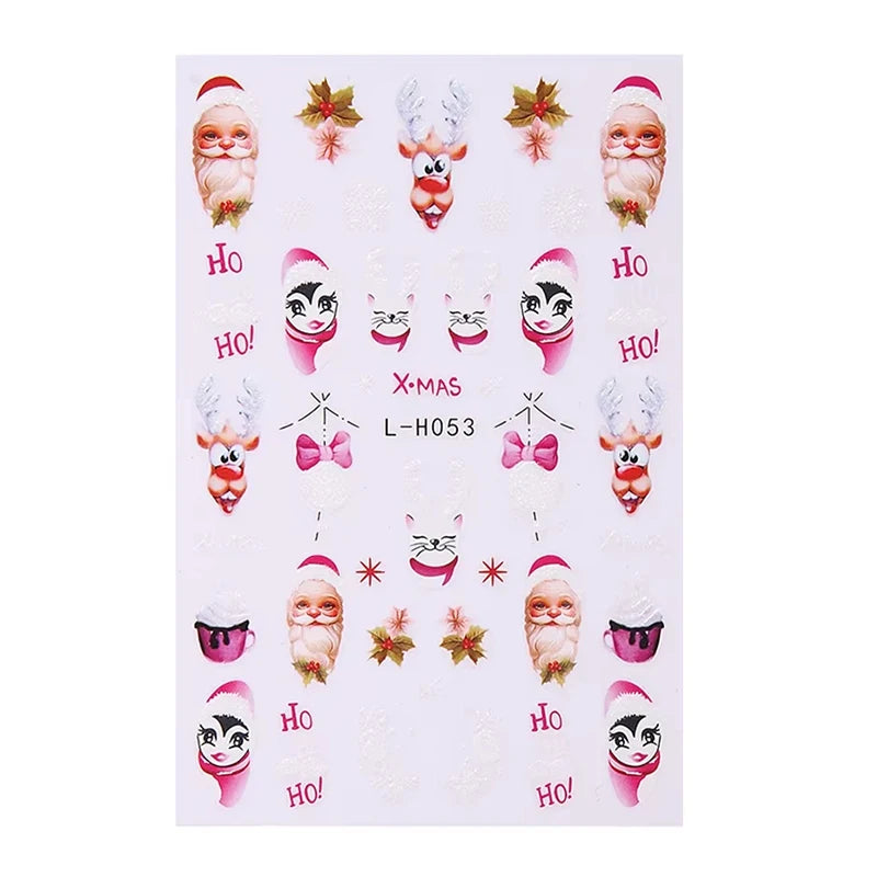 Christmas Cartoon Nail Art Decals