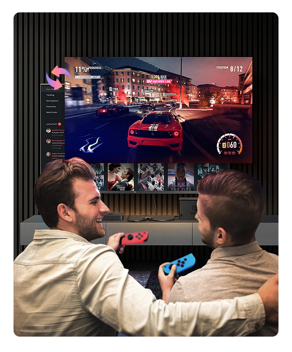 4K 60Hz Bi-Directional HDMI Switcher for Monitors and Gaming Consoles