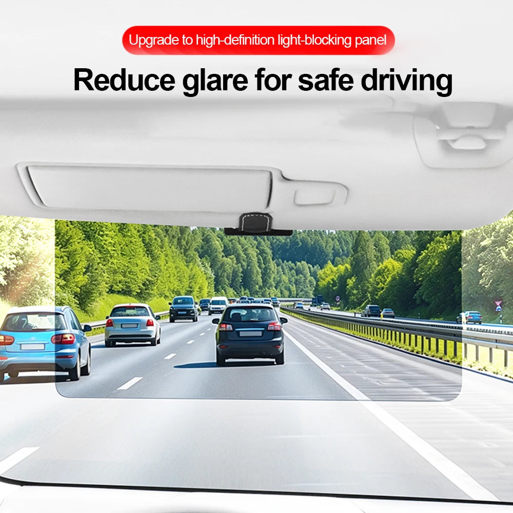 Magnetic Sun Visor Glasses Holder and Anti Glare Folding Shield