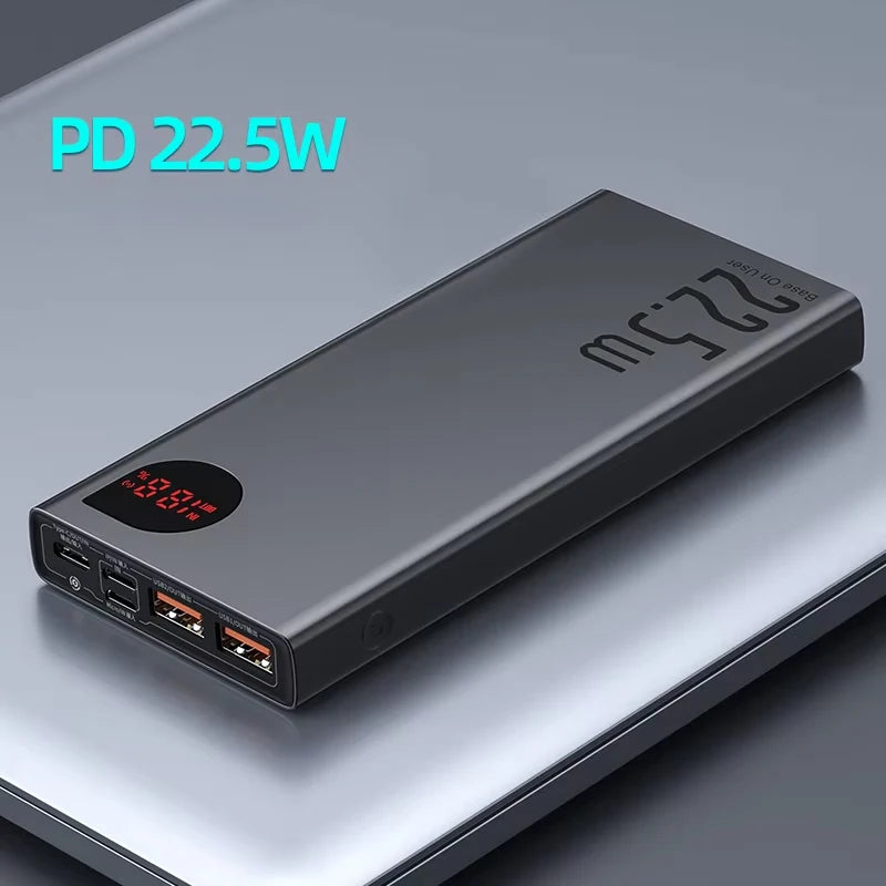 22.5W Fast Charging Portable Power Bank with LED Digital Display - 22