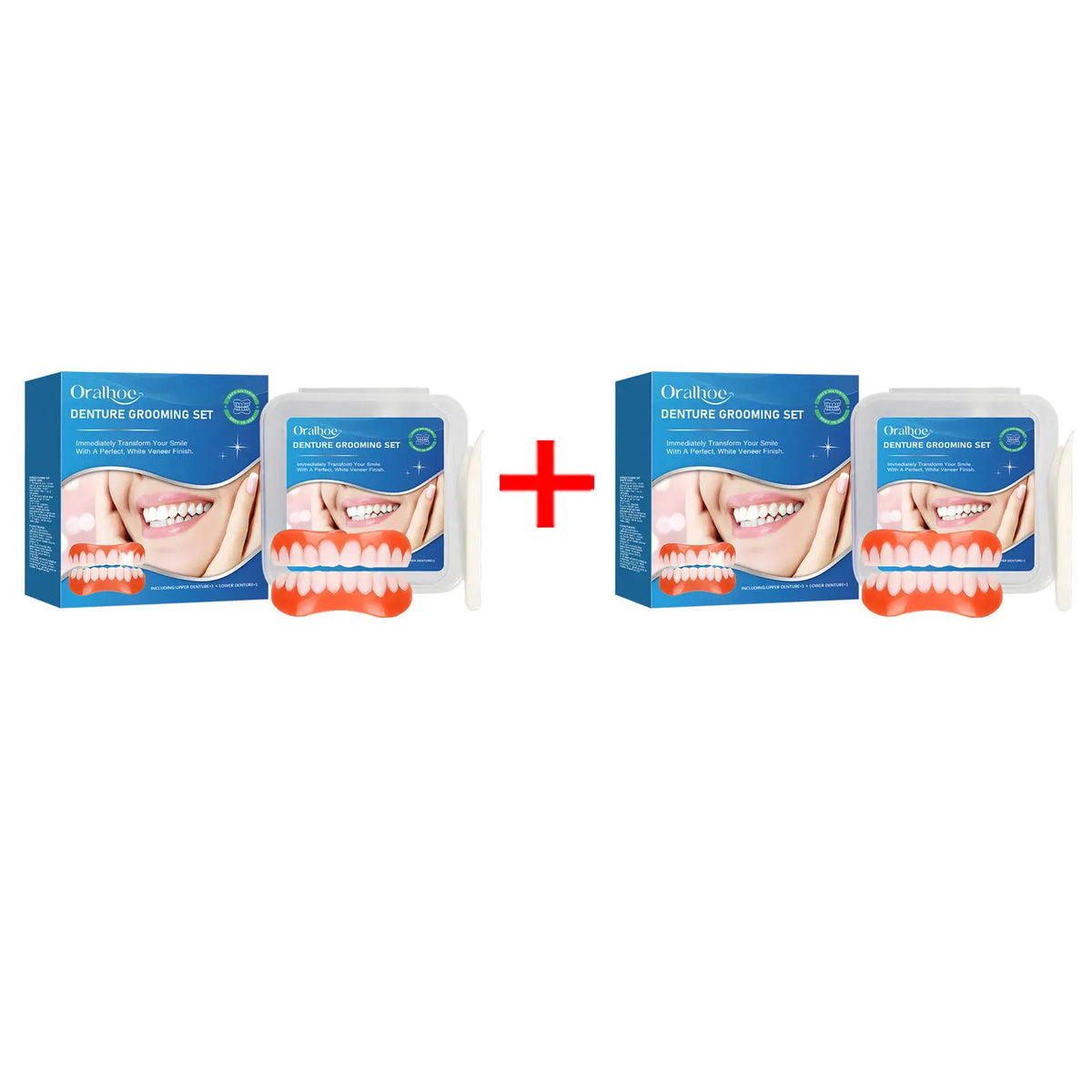 Temporary Silicone Denture Set for Instant Smile Transformation