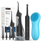 3-in-1 Oral Hygiene Kit: Flosser, Toothbrush & Facial Cleanser