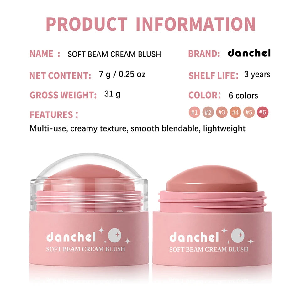 Soft Cream Blush for Cheeks, Lips, and Eyes