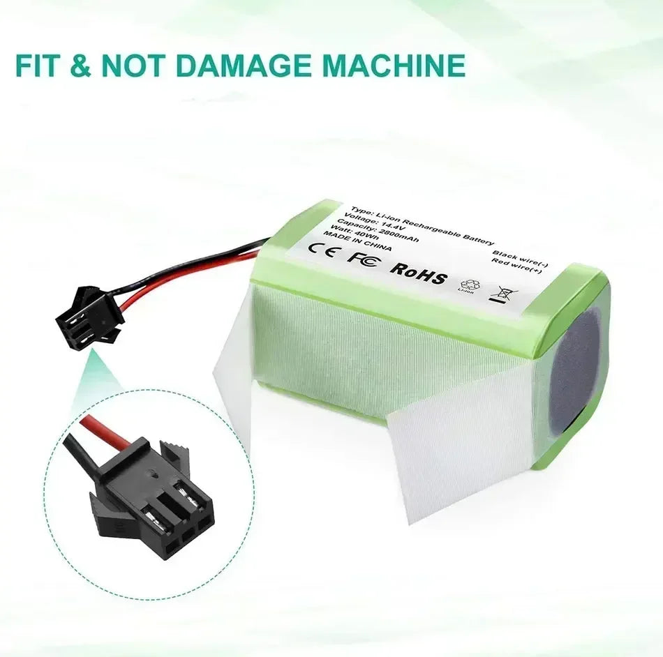 14.4V 6800mAh Rechargeable Replacement Battery for Robot Vacuums