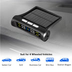 Solar Tire Pressure Monitoring System with 4 Wireless Sensors