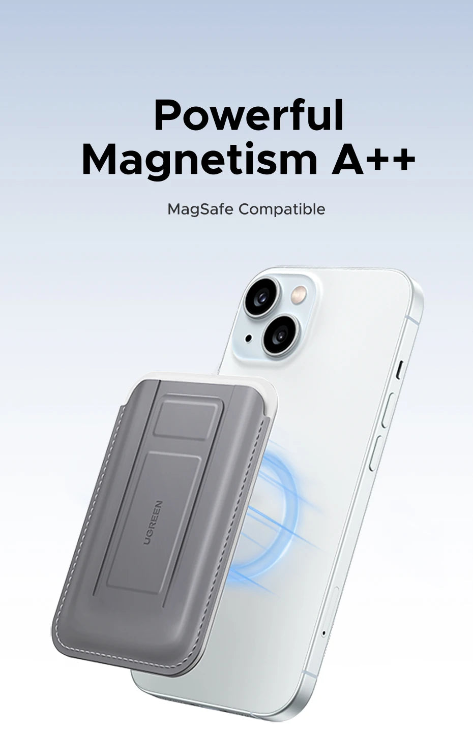 Magnetic Phone Wallet and Foldable Stand for MagSafe - 7