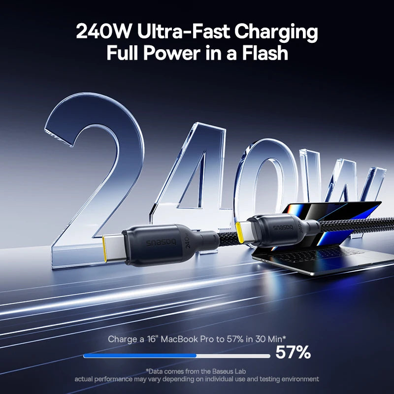 240W USB-C to USB-C Fast Charging and Data Sync Cable