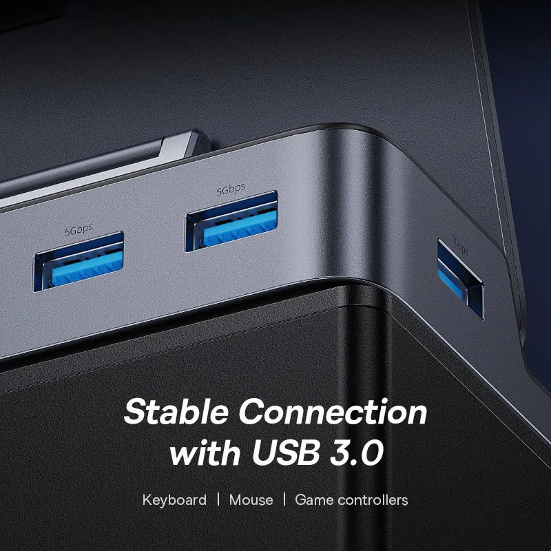 6-in-1 USB-C Docking Station for Steam Deck and Gaming Consoles