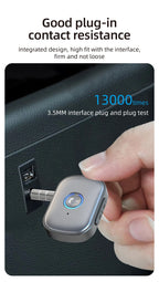 Bluetooth 5.3 AUX Audio Receiver 3.5mm Wireless Stereo Adapter with Mic