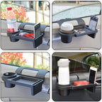 Car Window Hanging Storage Organizer Tray with Cup and Phone Holder