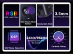 USB Condenser Microphone with RGB Lighting for Gaming and Streaming