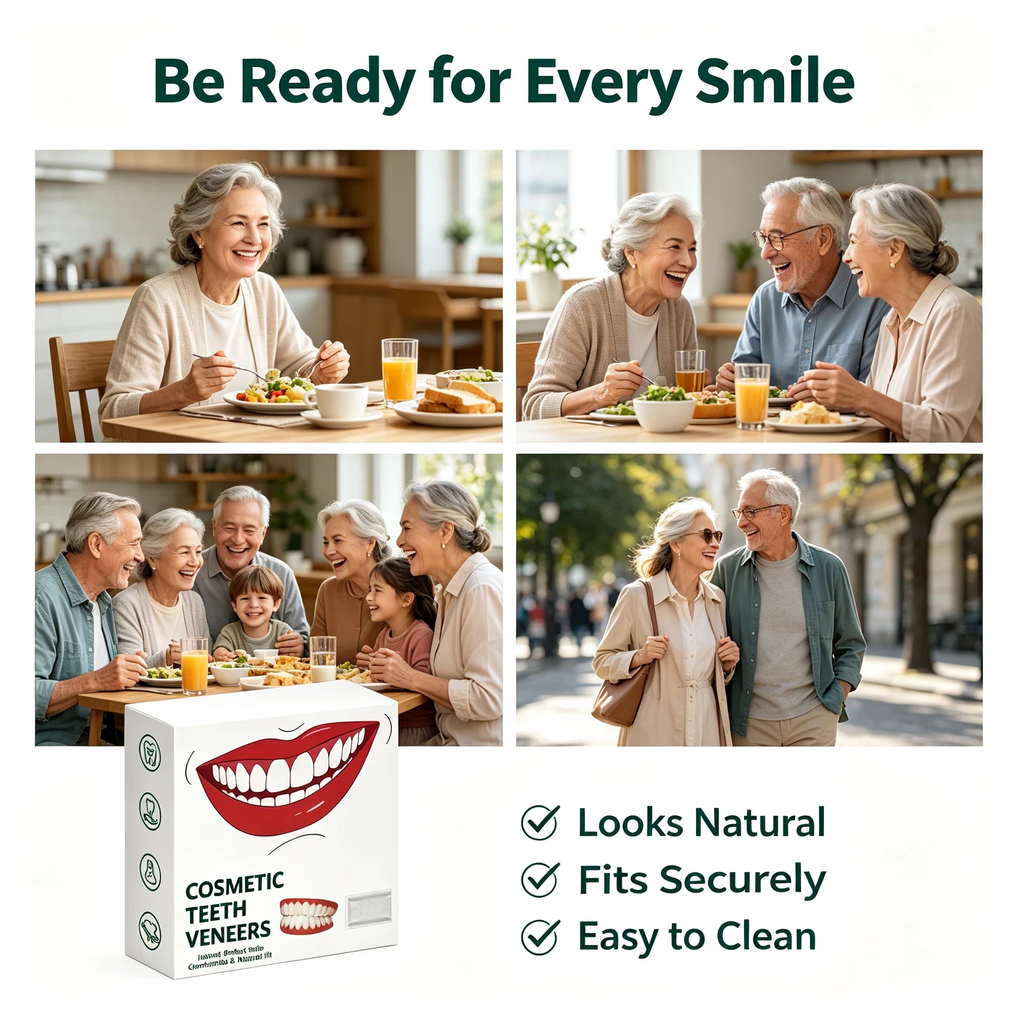 Comfortable Silicone Denture Set for Daily Oral Care - 4