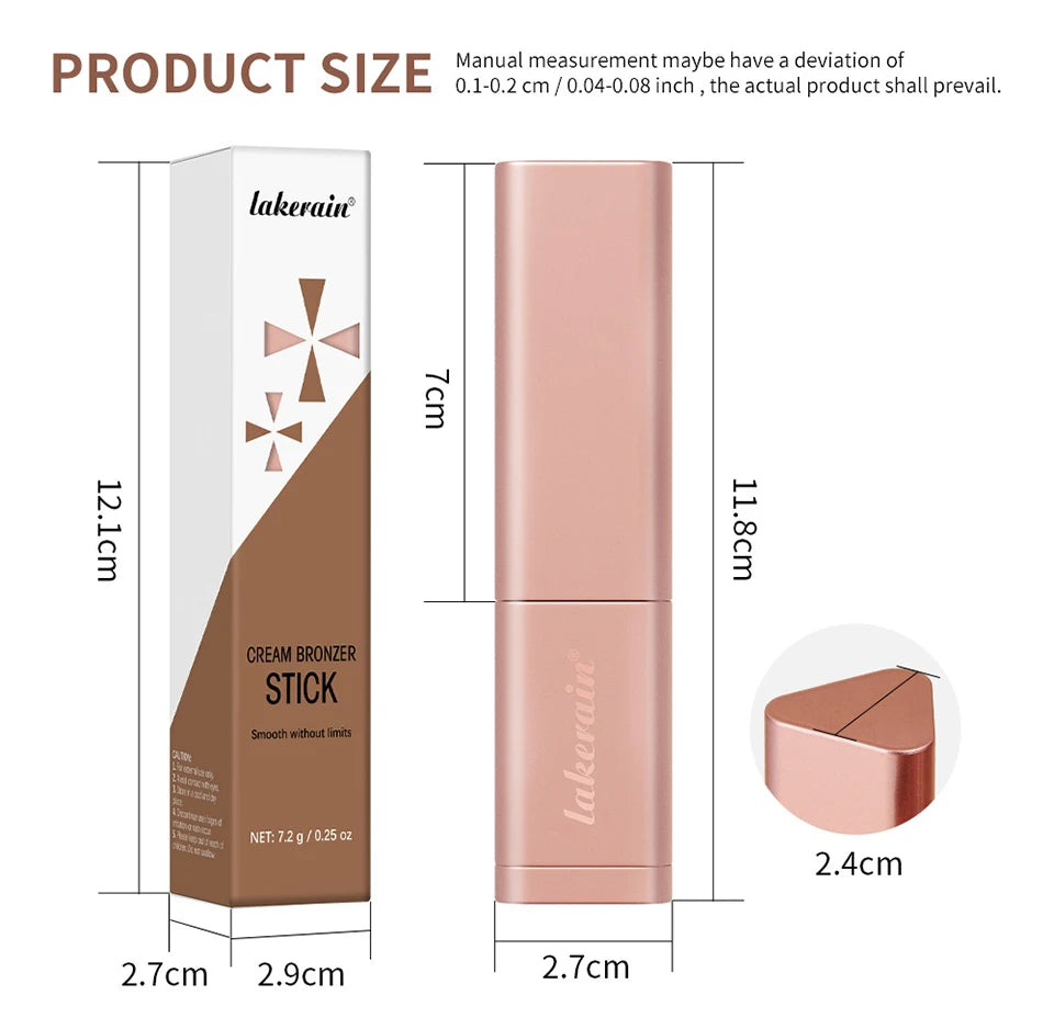 Cream Bronzing Stick for Natural Face Contour and Sculpting