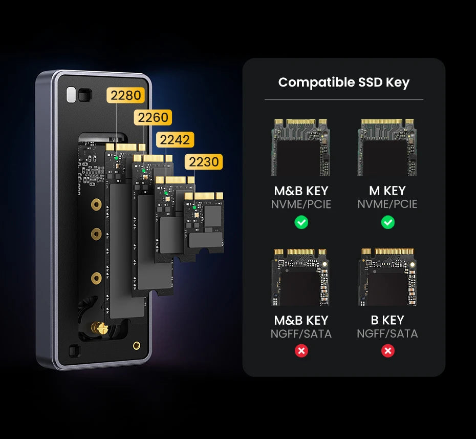 40Gbps USB4 NVMe M.2 SSD Enclosure with Cooling System - 13