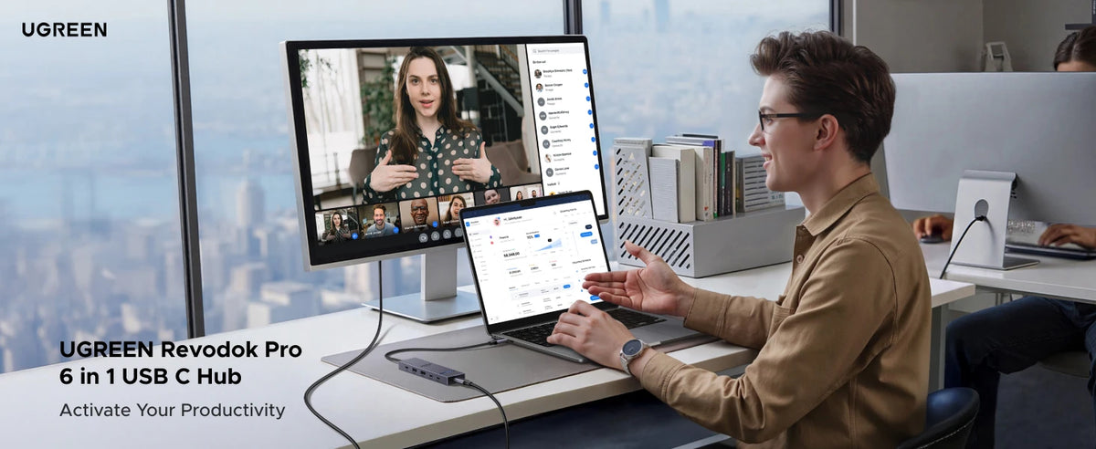 6-in-1 USB-C Hub with 4K 60Hz Video and 100W PD Charging