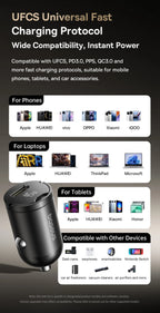 45W USB-C Fast Car Charger for Smartphones and Tablets