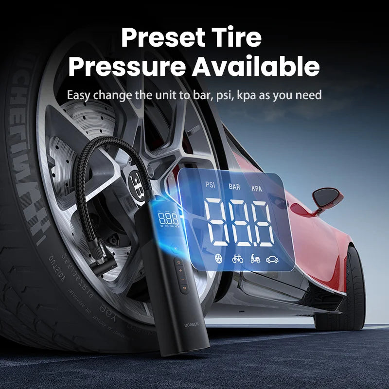 Portable Digital Tire Inflator for Cars and Motorcycles - 3