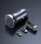 30W Dual Port Fast Car Charger with PD 3.0 and QC 3.0