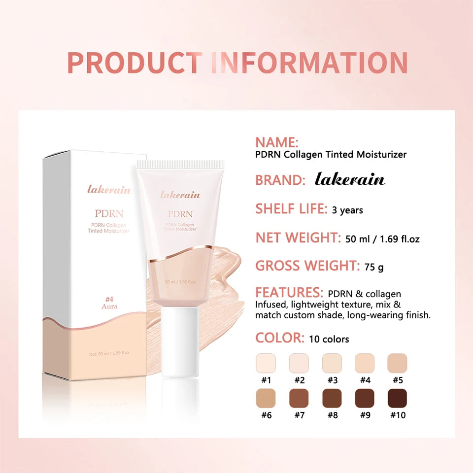 PDRN Collagen Tinted Moisturizer for Radiant Skin