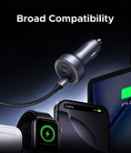 30W USB-C Fast Car Charger with Dual Ports