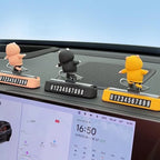 Skateboarding Bear Car Dashboard Ornament with Parking Number Plate