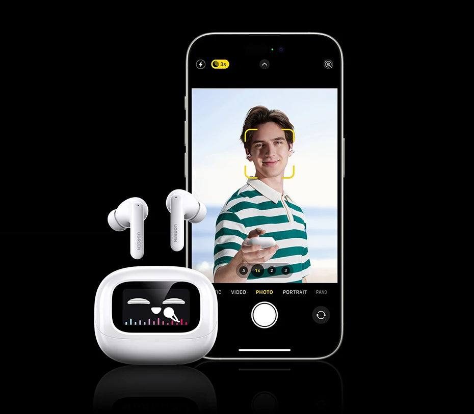 Smart Touch Screen Bluetooth 5.4 Wireless Noise Cancelling Earbuds
