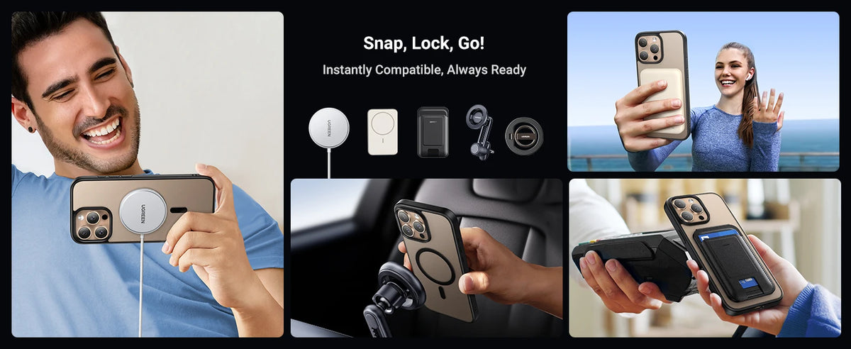 Magnetic Shockproof Protective Case for iPhone 15 and 16 Series