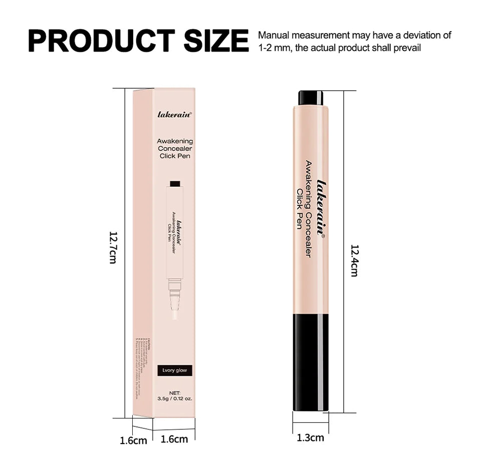 Waterproof Concealer Click Pen for Brightening and Full Coverage - 17