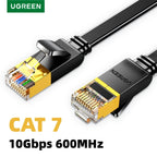 Cat 7 Flat High-Speed 10Gbps Ethernet LAN Cable for Gaming and Routers