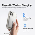 10000mAh Magnetic Wireless Power Bank with Built-in Fast Charge Cable