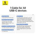 100W USB-C Fast Charging Data Cable for Smartphones and Tablets