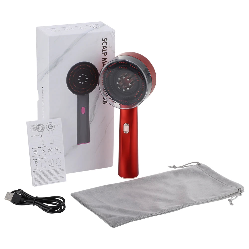 Electric Scalp Massage Comb with Red Light and Liquid Applicator - 15