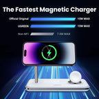 3-in-1 Magnetic Wireless Charging Station for iPhone and Apple Watch