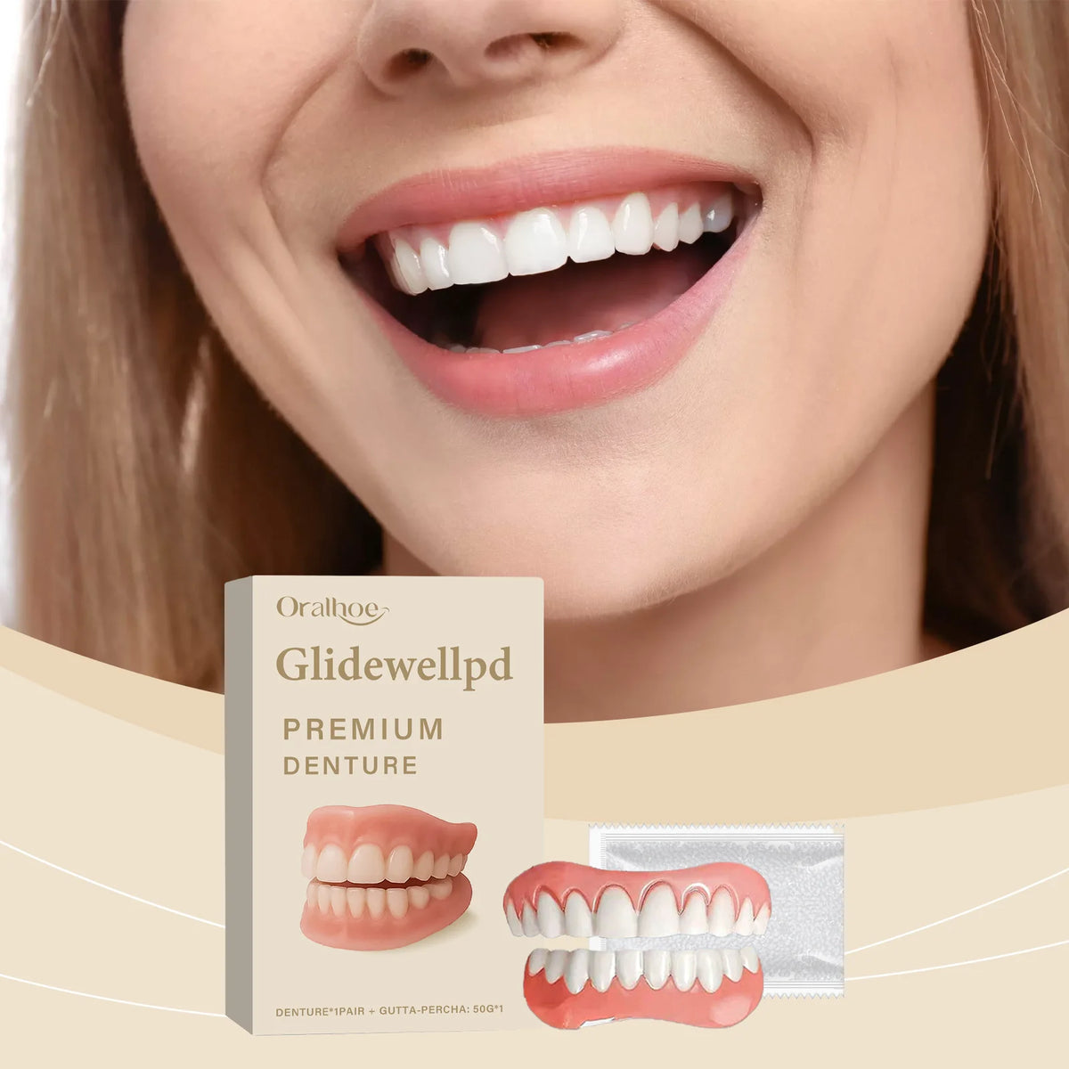 Silicone Temporary Denture Set for Missing Teeth