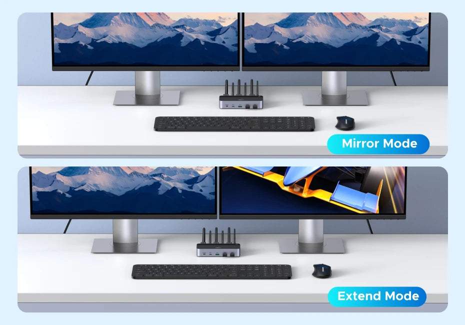 Dual Monitor HDMI KVM Switch for 2 PCs 4K 60Hz - 11