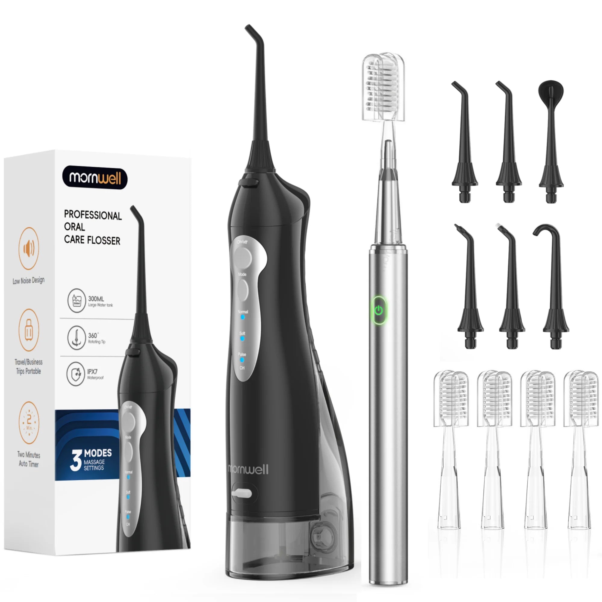 Portable Water Flosser and Electric Toothbrush Dental Care Set - 25
