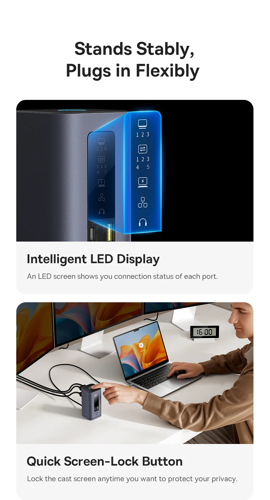 11-in-1 USB-C Triple Display Docking Station 4K 60Hz - 38