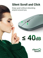 Slim Wireless Bluetooth Mouse with 4000 DPI Silent Click