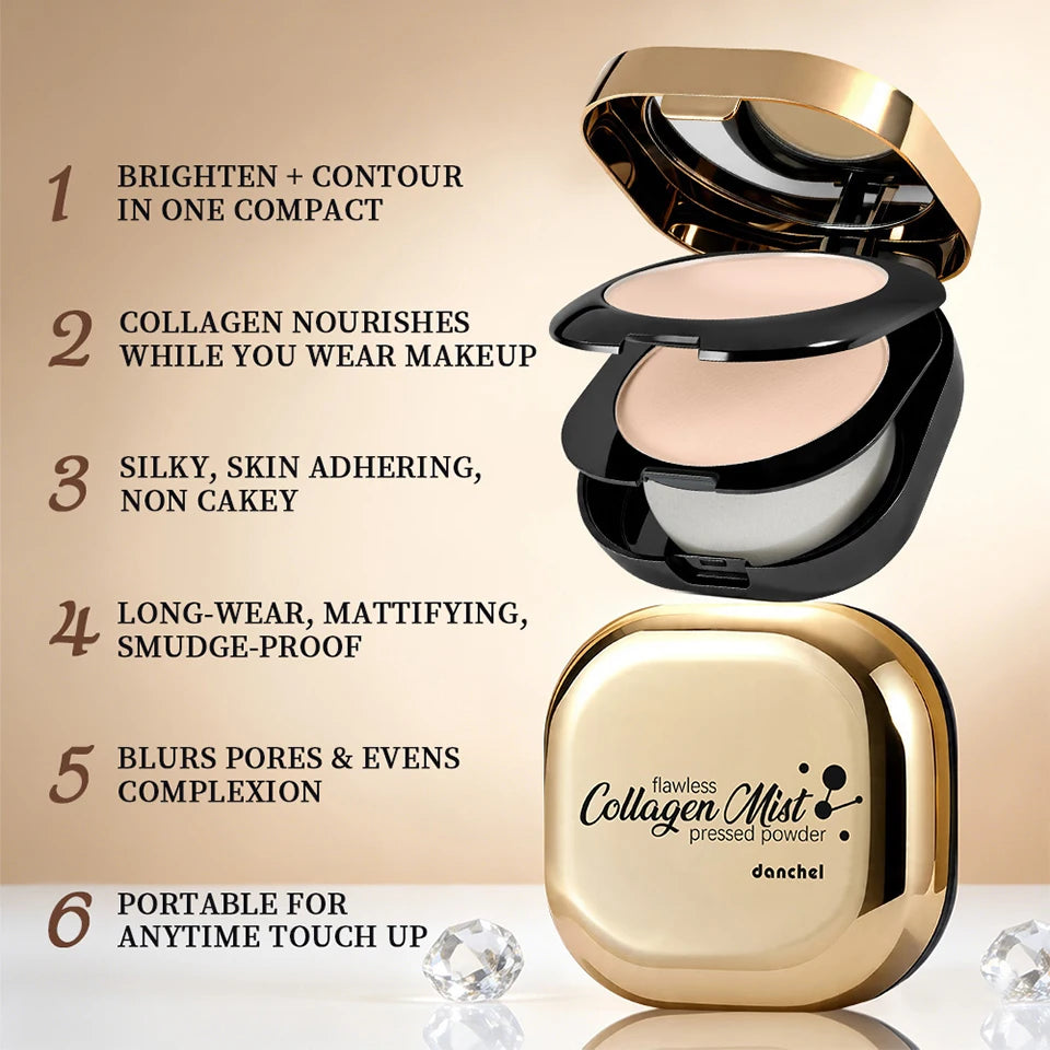 Double Layer Oil Control Pressed Powder for Matte Finish - 9