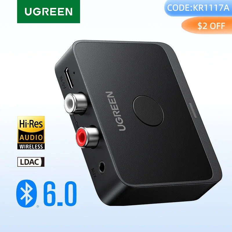 Wireless Bluetooth 5.3 Audio Receiver with Hi-Fi LDAC Support