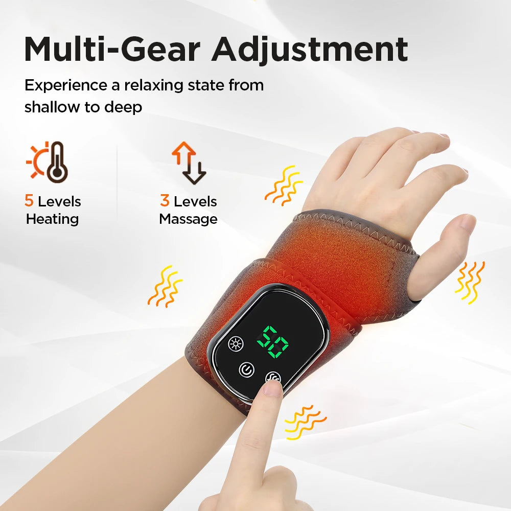Heated Wrist Brace with Adjustable Vibration Massage - 5
