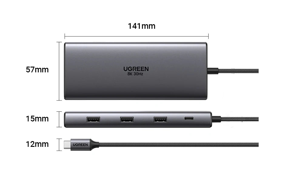 10-in-1 Dual HDMI USB-C Docking Station with 100W PD and 8K Support
